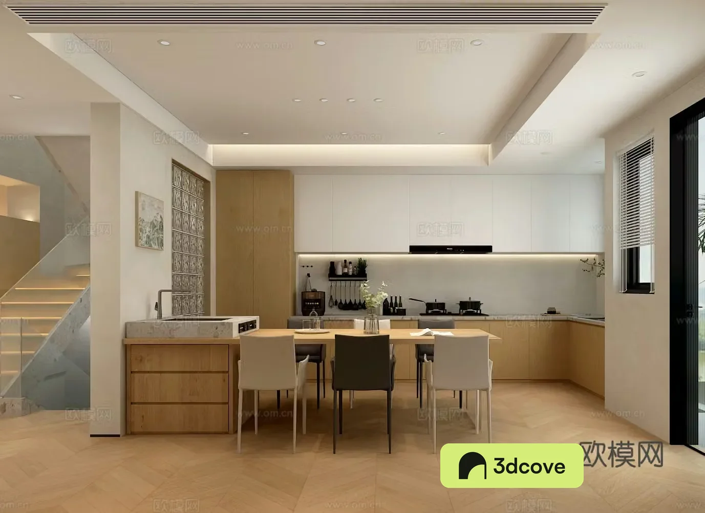 Modern restaurant kitchen