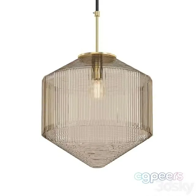 3ds Max Free – Clear glass pendant gold