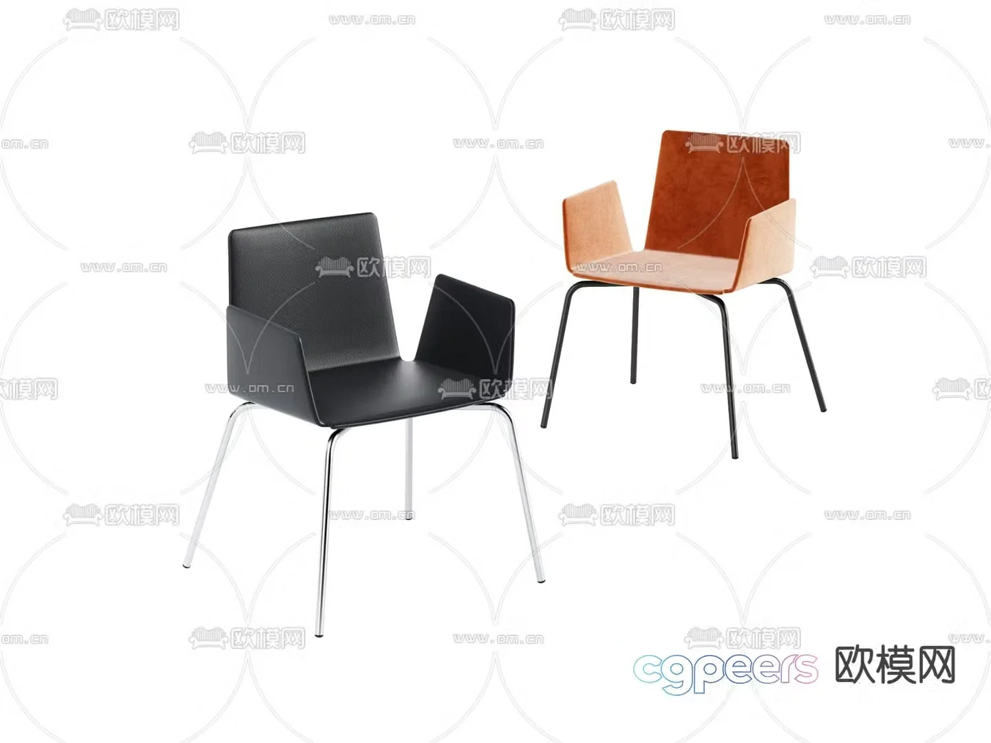 Modern chair leisure chair 3d model