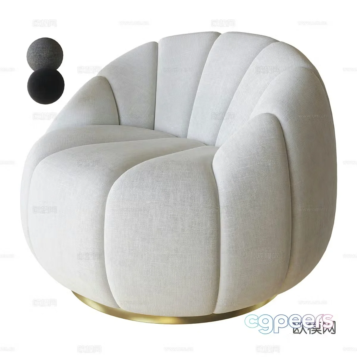 Modern light luxury casual sofa 3d model