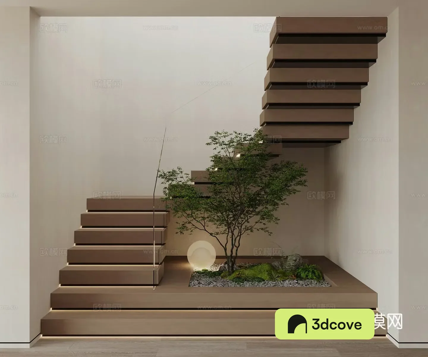 Modern stairwell Stair landscaping