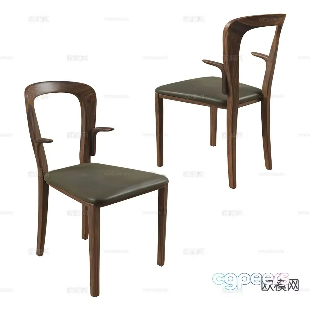 Pacini medieval style chair dining chair 3d model
