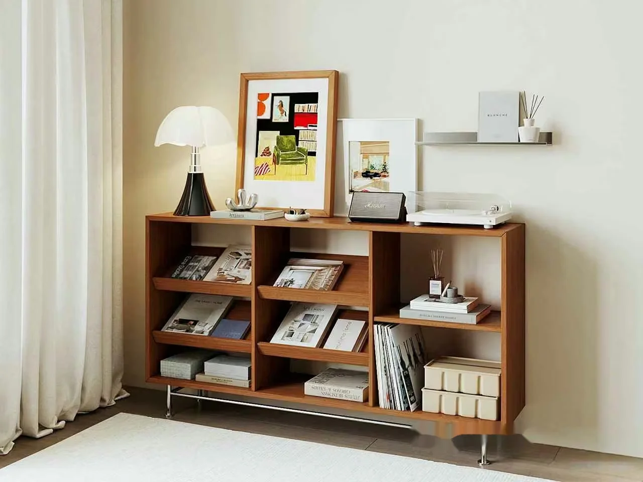 Modern Wooden Shelf 3D Model – 9395 – VRAY Render