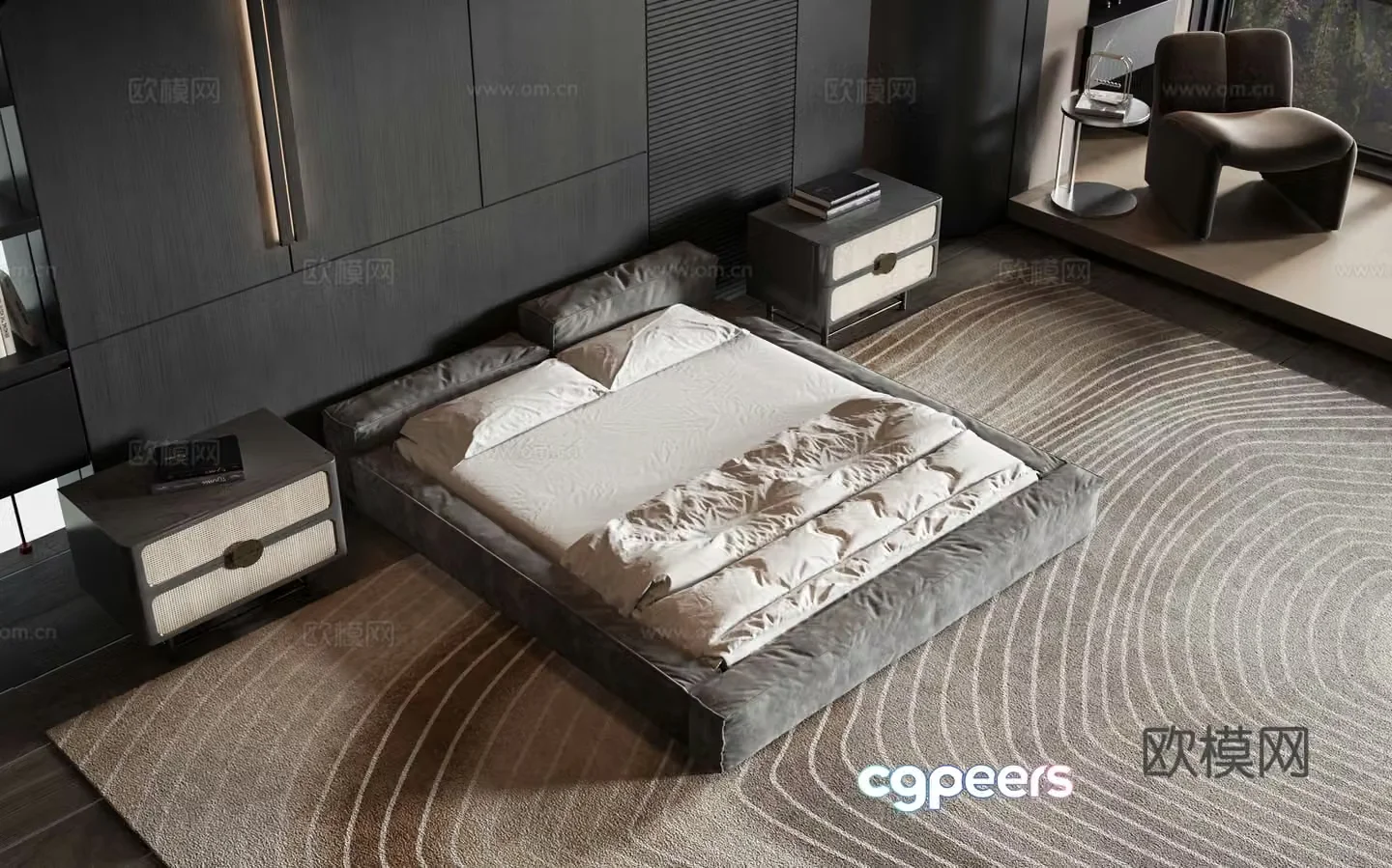 Modern style product bed 3d model