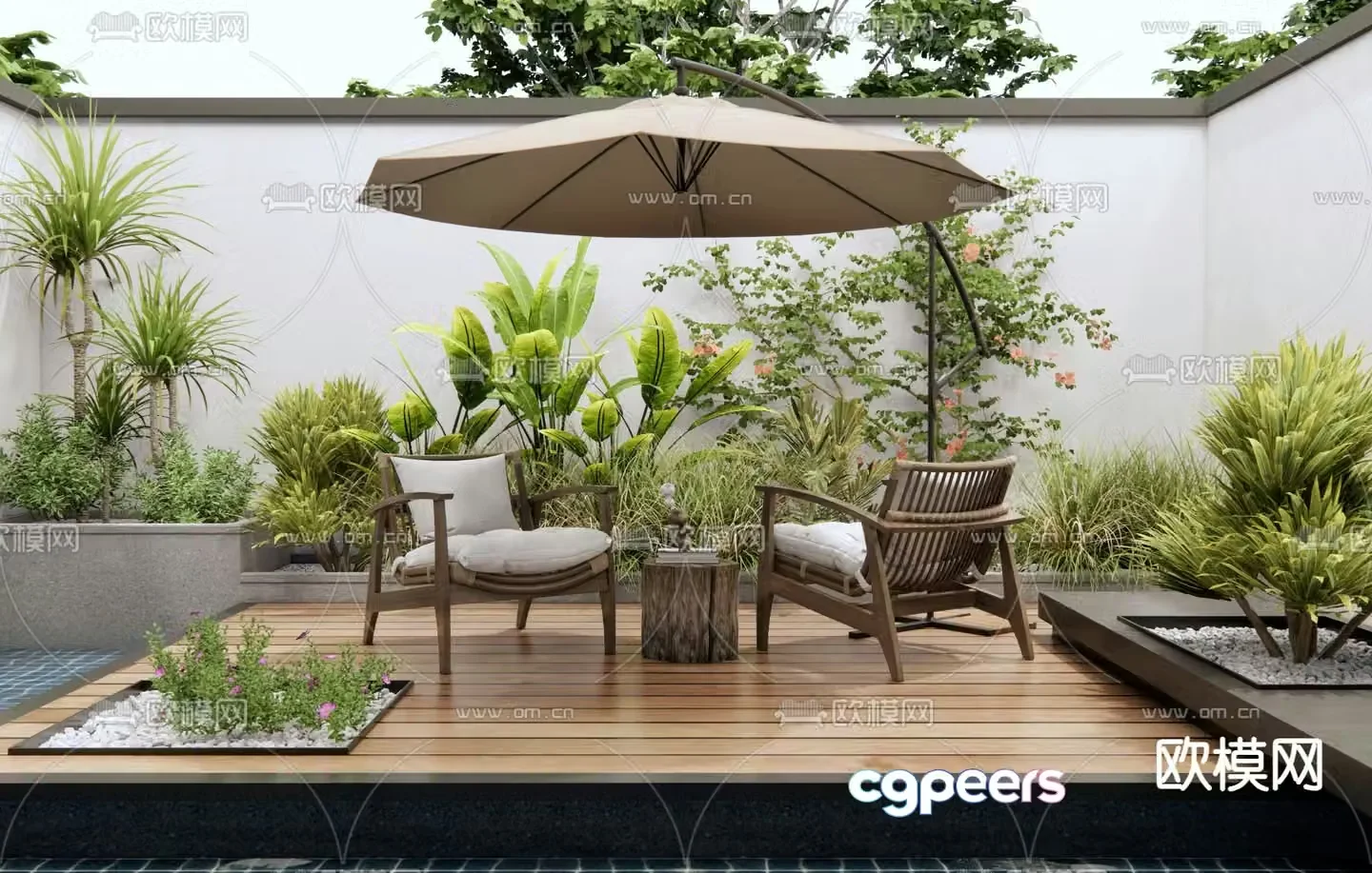Outdoor chair patio chair leisure chair 3d model