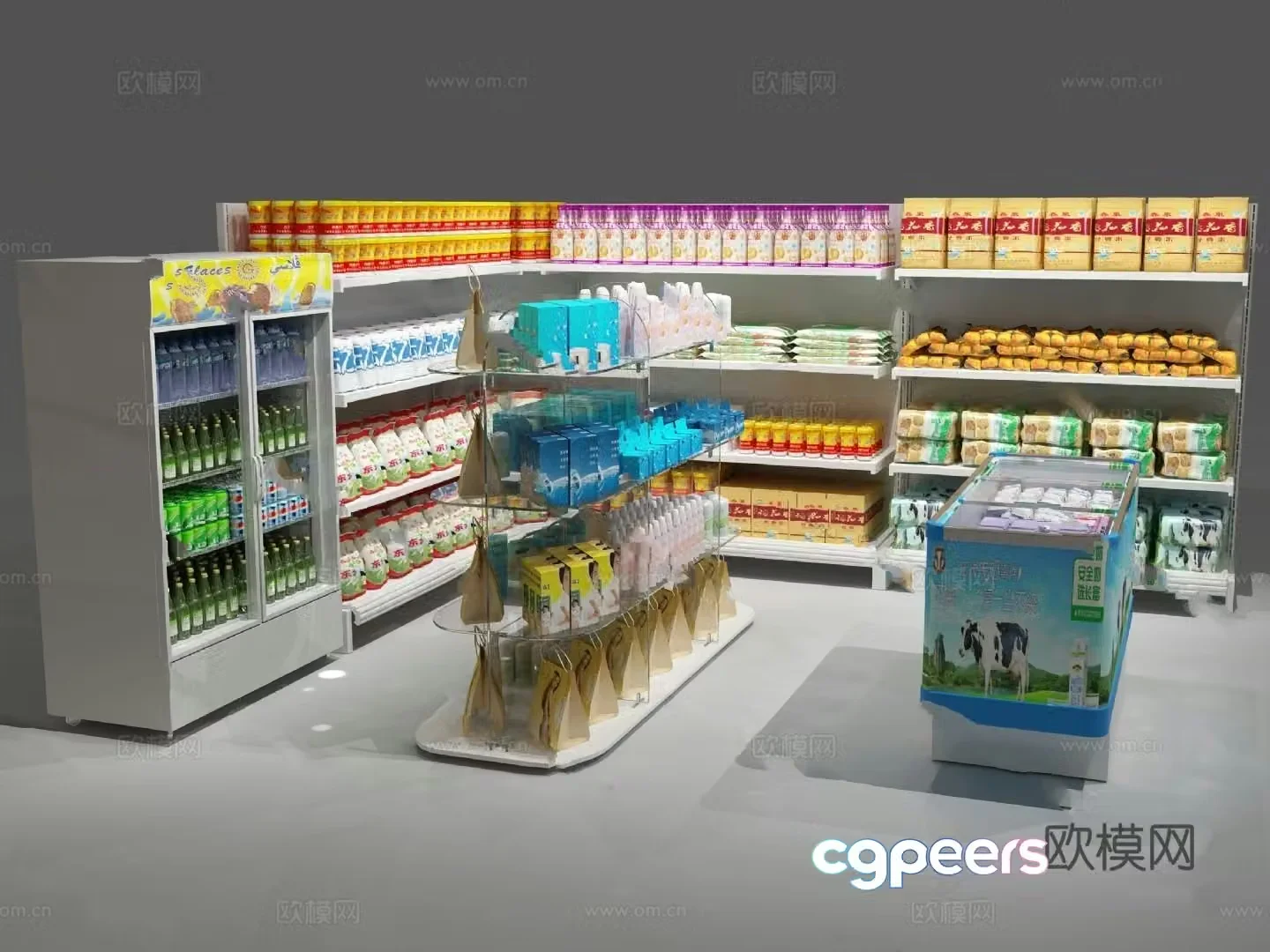 Modern container shelf model 3d model