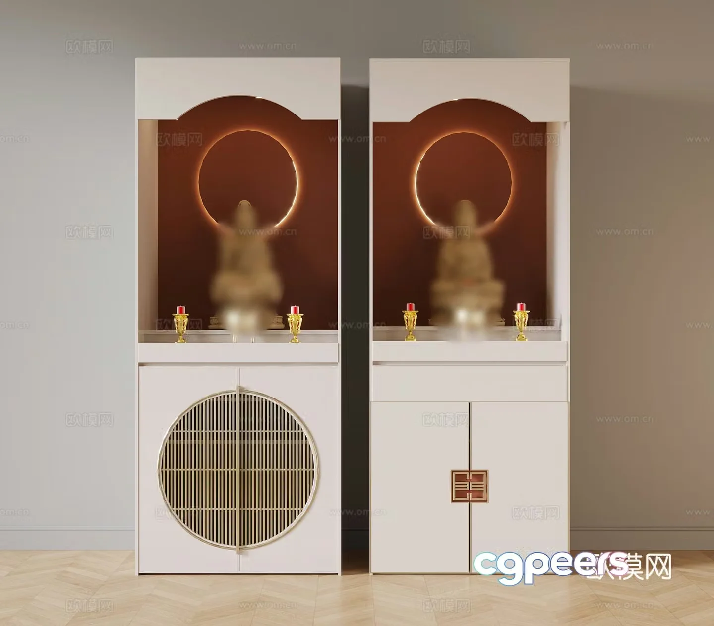Buddha niche New Chinese style Buddha niche 3D model