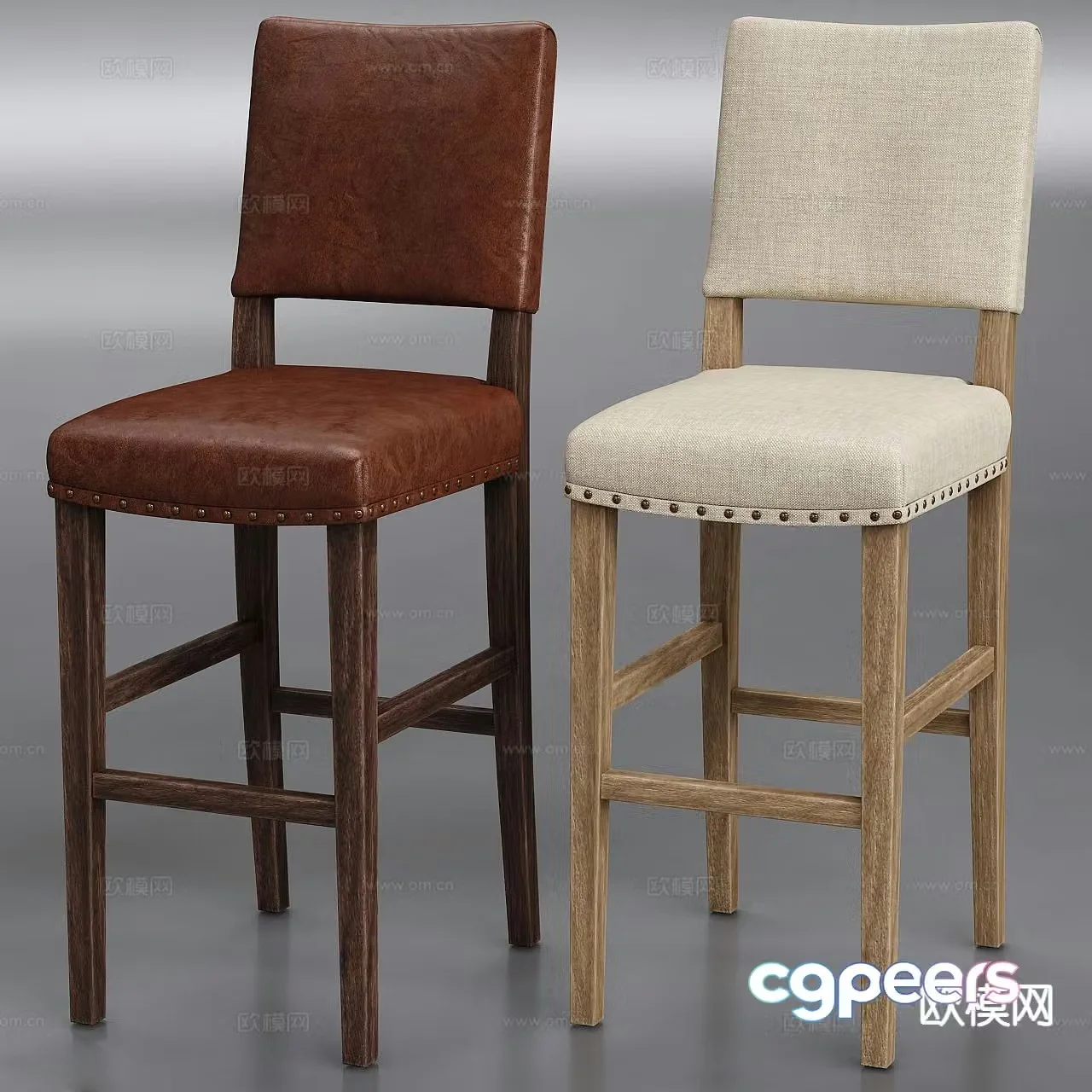 Wabi Sabi bar stool bar stool high stool 3d model