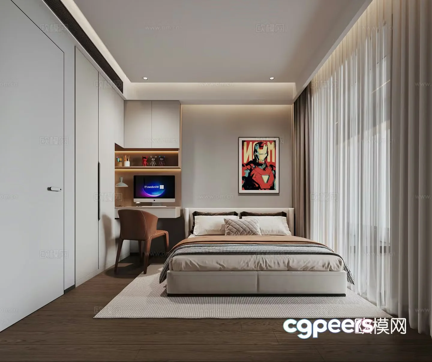 Modern bedroom 3d model