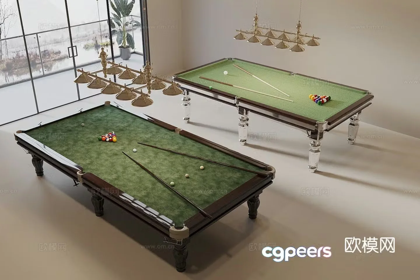 Billiards table Qiao’s billiards table Billiards equipment Billiards billiards room 3D model