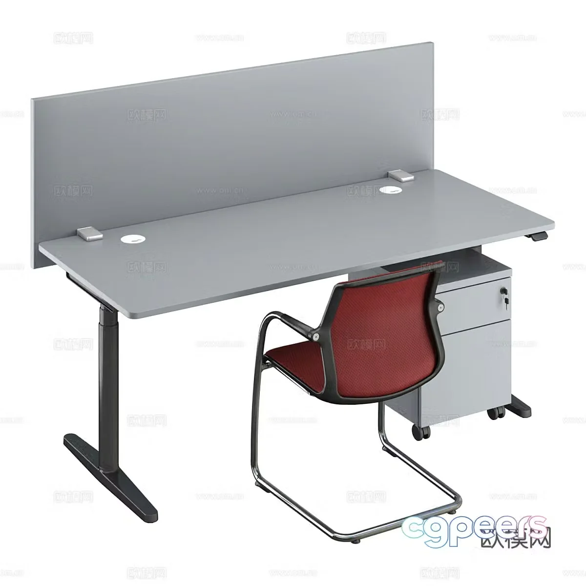 Modern Vitra office desk chair 3d model