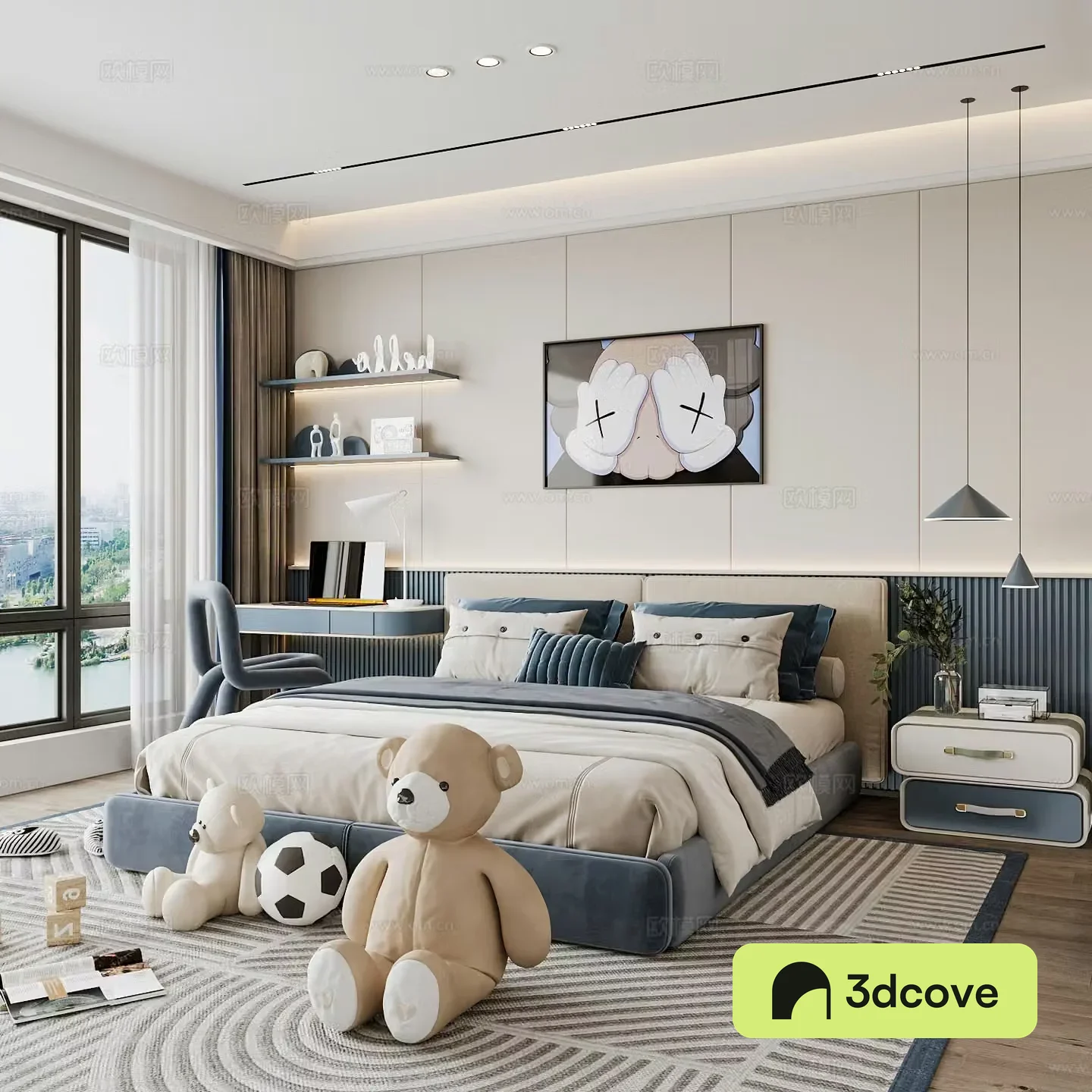 Modern children’s room boy’s room