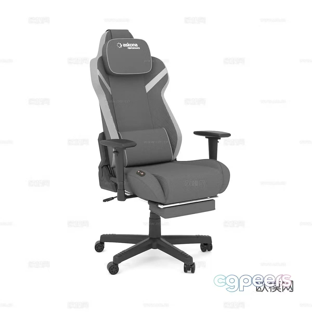 Simple gaming chair computer chair office chair 3d model