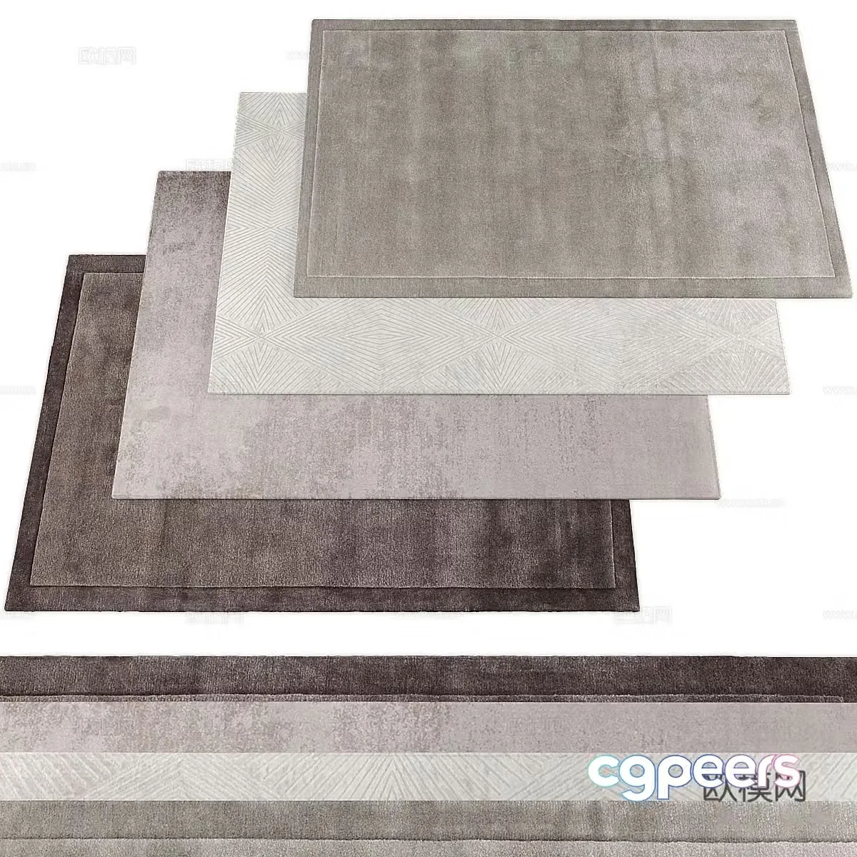 New Chinese style fabric carpet 3D model