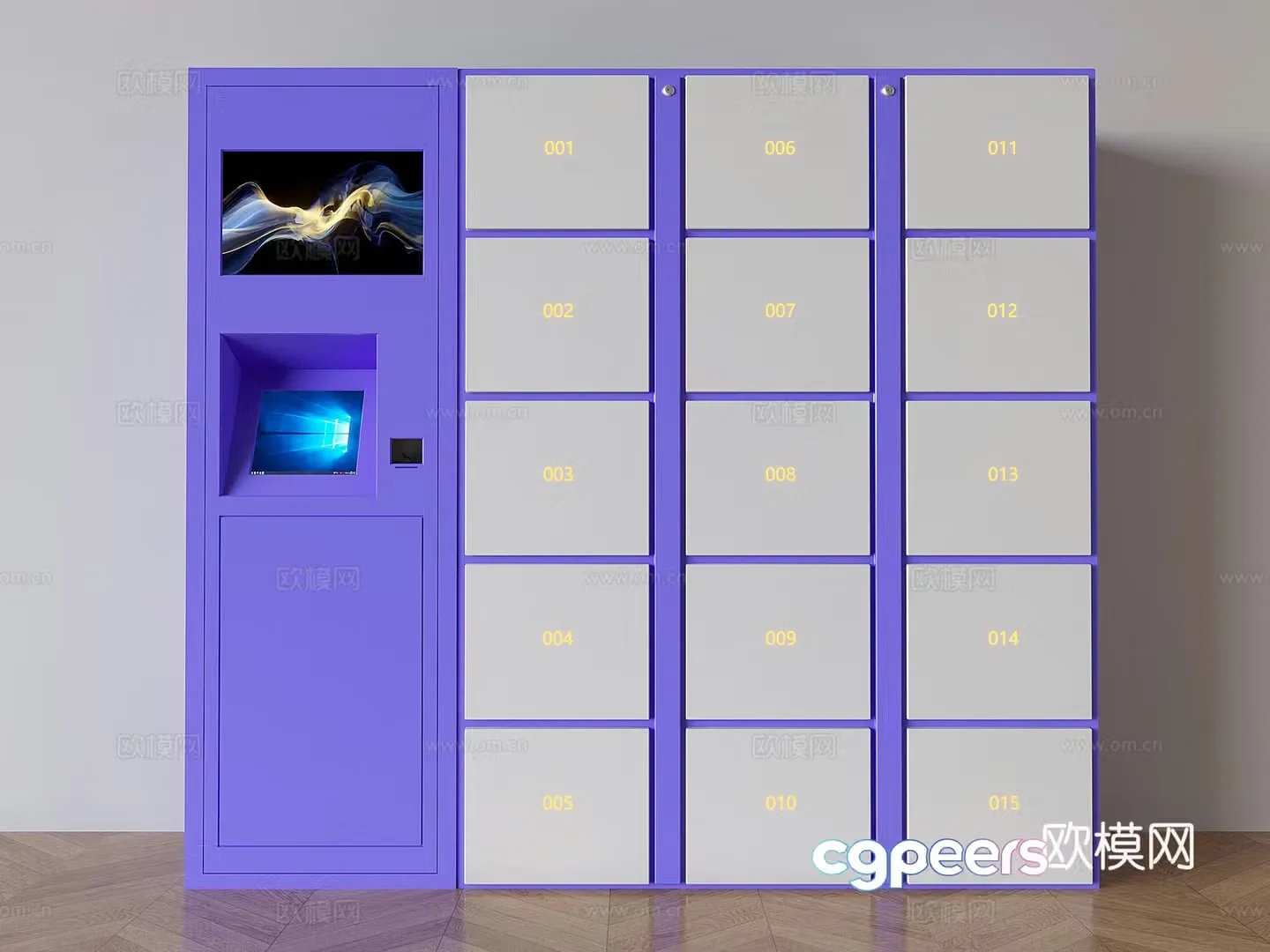 Supermarket smart storage cabinet storage cabinet express cabinet takeaway food pickup cabinet 3D model