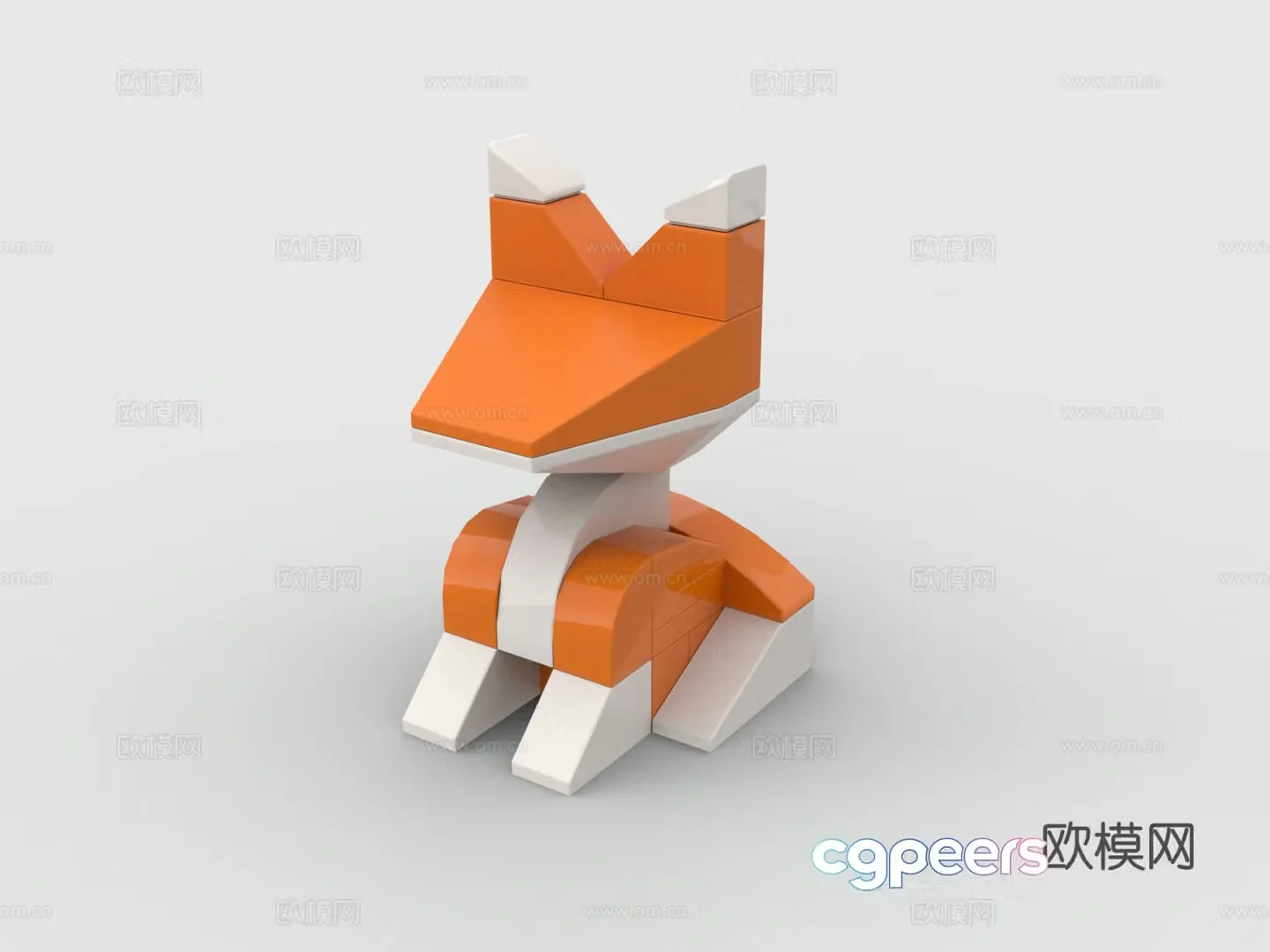 Lego LEGO Toy Building Blocks Mini Fox Cartoon Fox Animal 3d Model