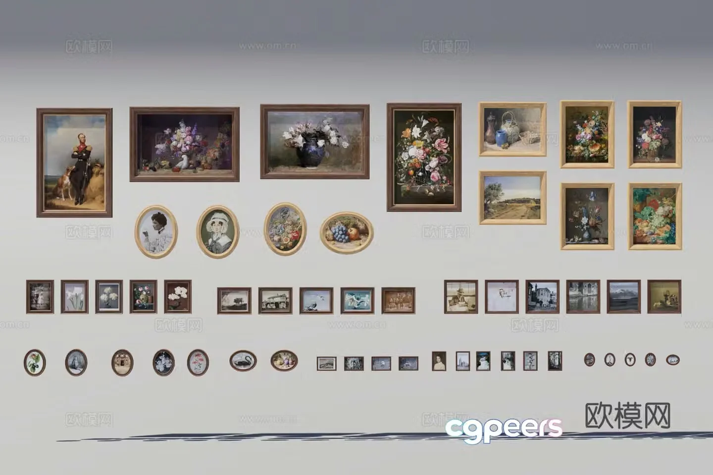 3D model of indoor hanging painting