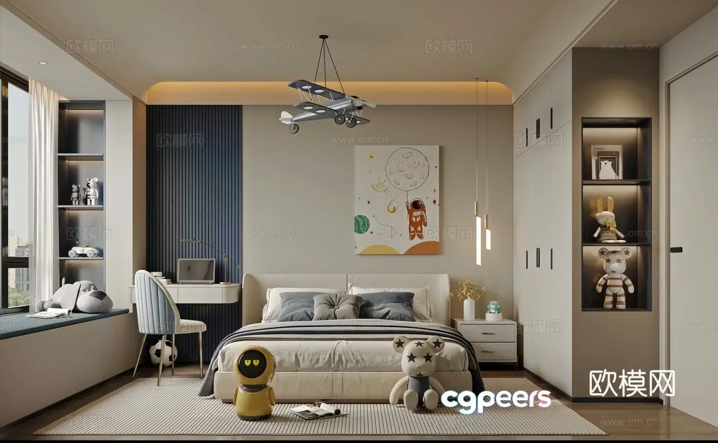 Modern children’s room 3d model