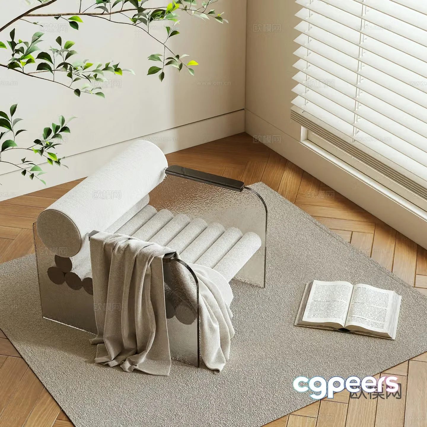 Modern leisure chair 3d model