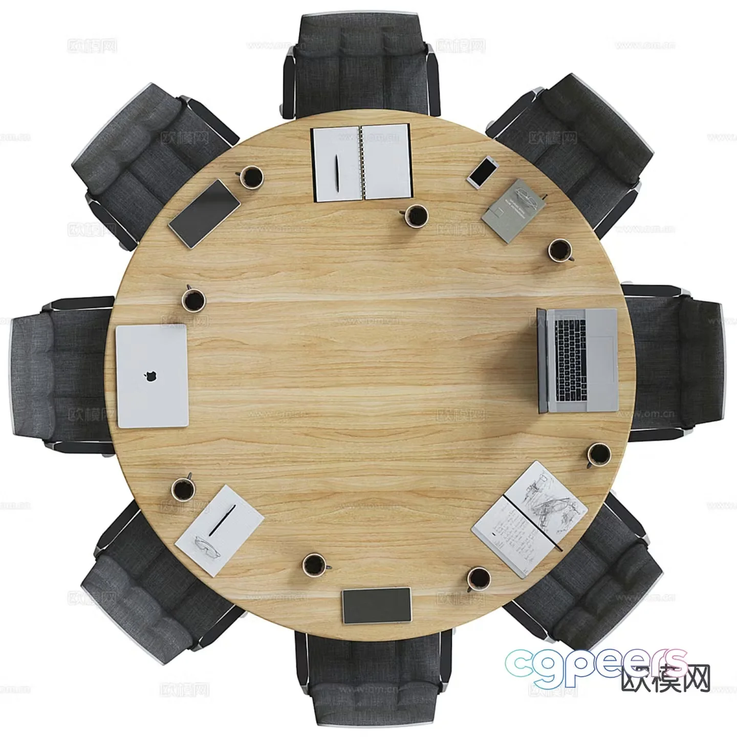 Modern conference table conference table 3d model