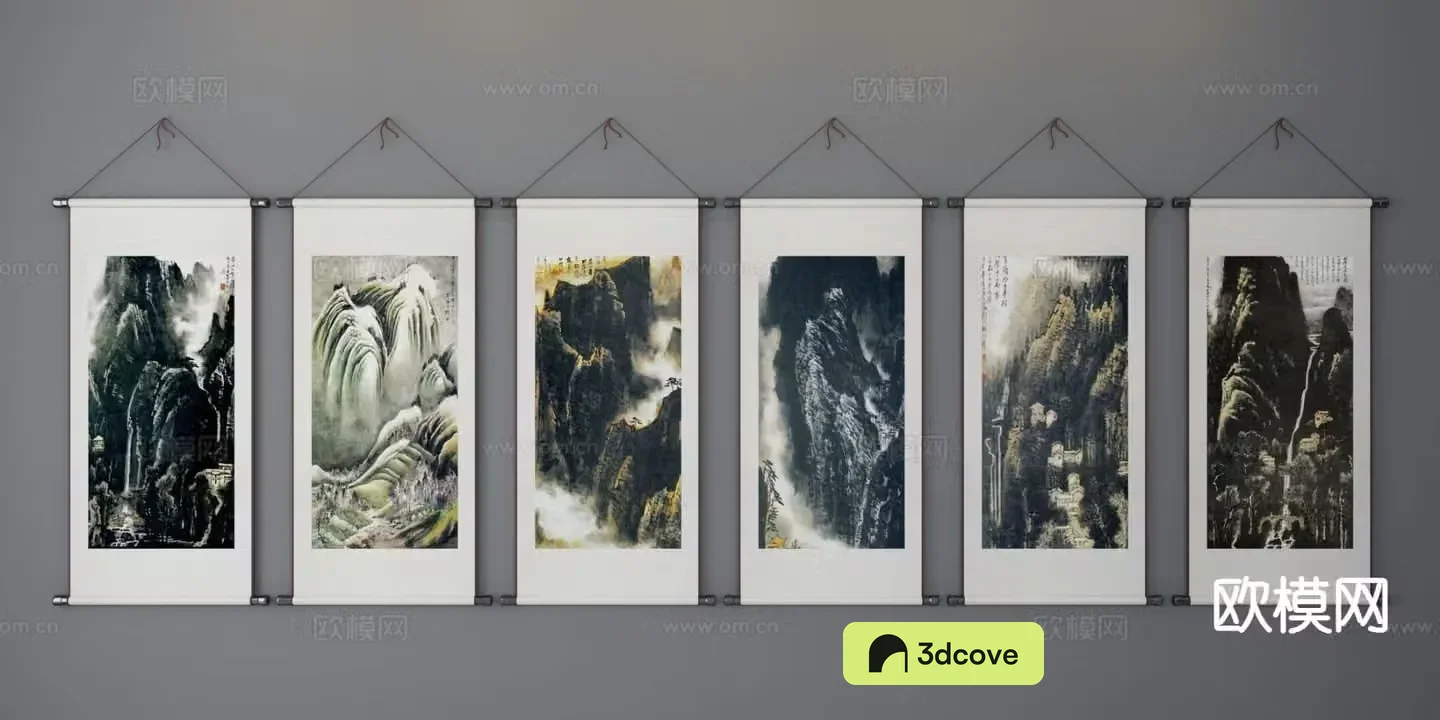 New Chinese style decorative painting landscape painting scroll painting