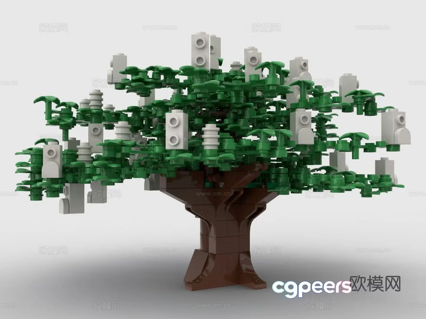 Lego LEGO Toys Building Blocks Trees Green Plants Buckeye 3D Model