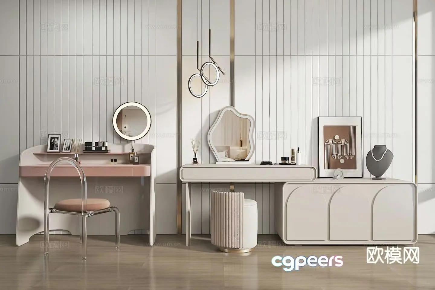 Modern dressing table 3d model