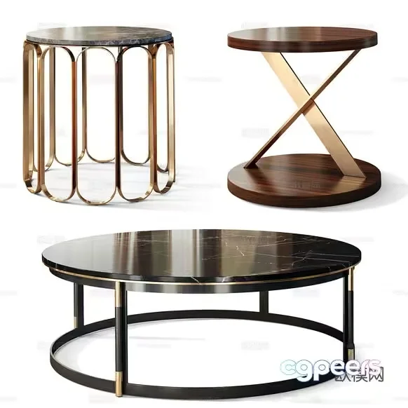 A Collection Of Tables 3D Model – 2087 – CORONA Render
