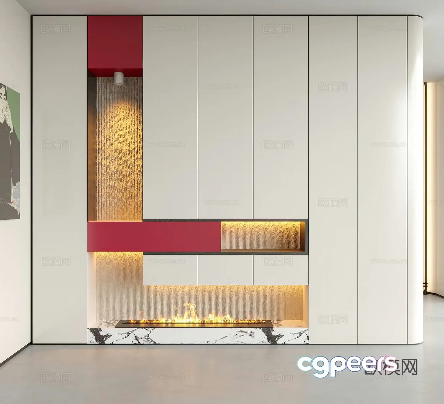Modern entrance entrance hall decorative entrance hall shoe cabinet 3d model