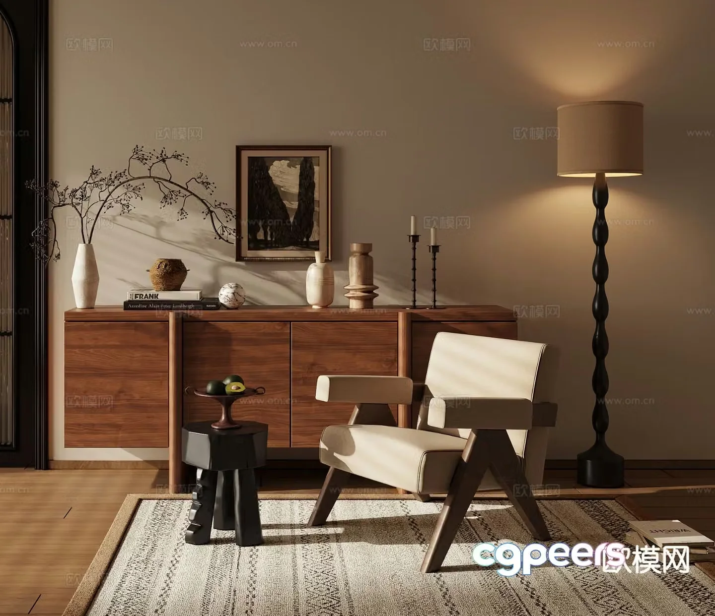 Medieval style chair leisure chair sofa chair 3d model