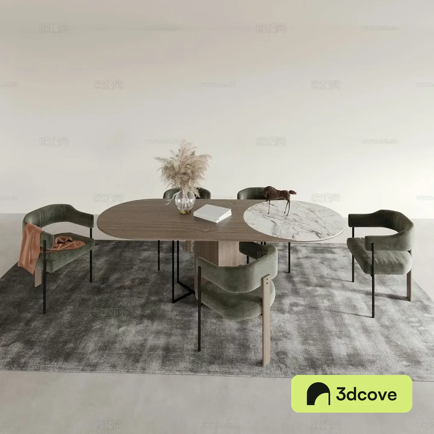 Oval dining table and chairs solid wood dining table