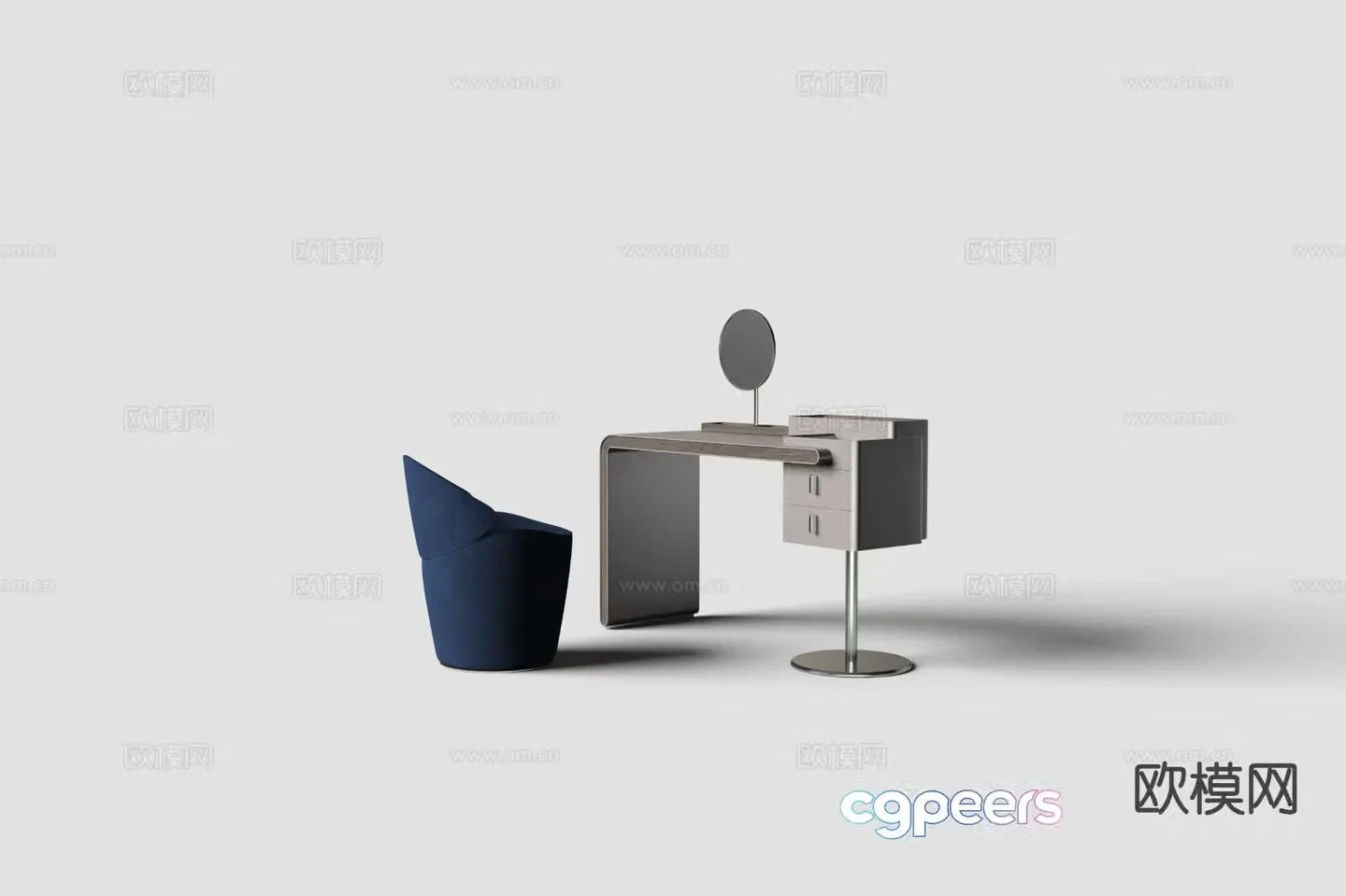 Modern dressing table dressing table 3d model