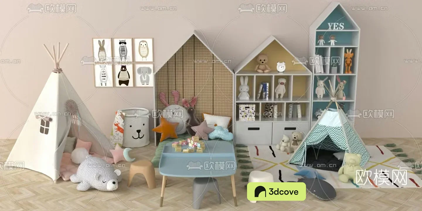 Nordic children’s toy room hood