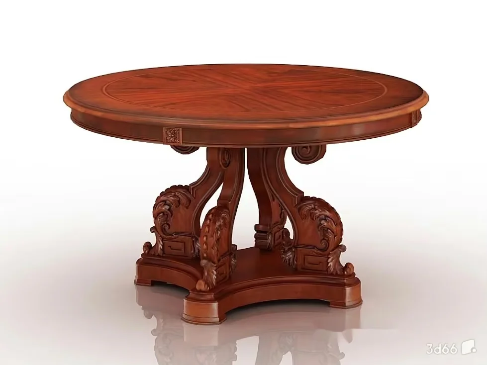 Classic Wooden Table 3D Model – 21354 – VRAY Render