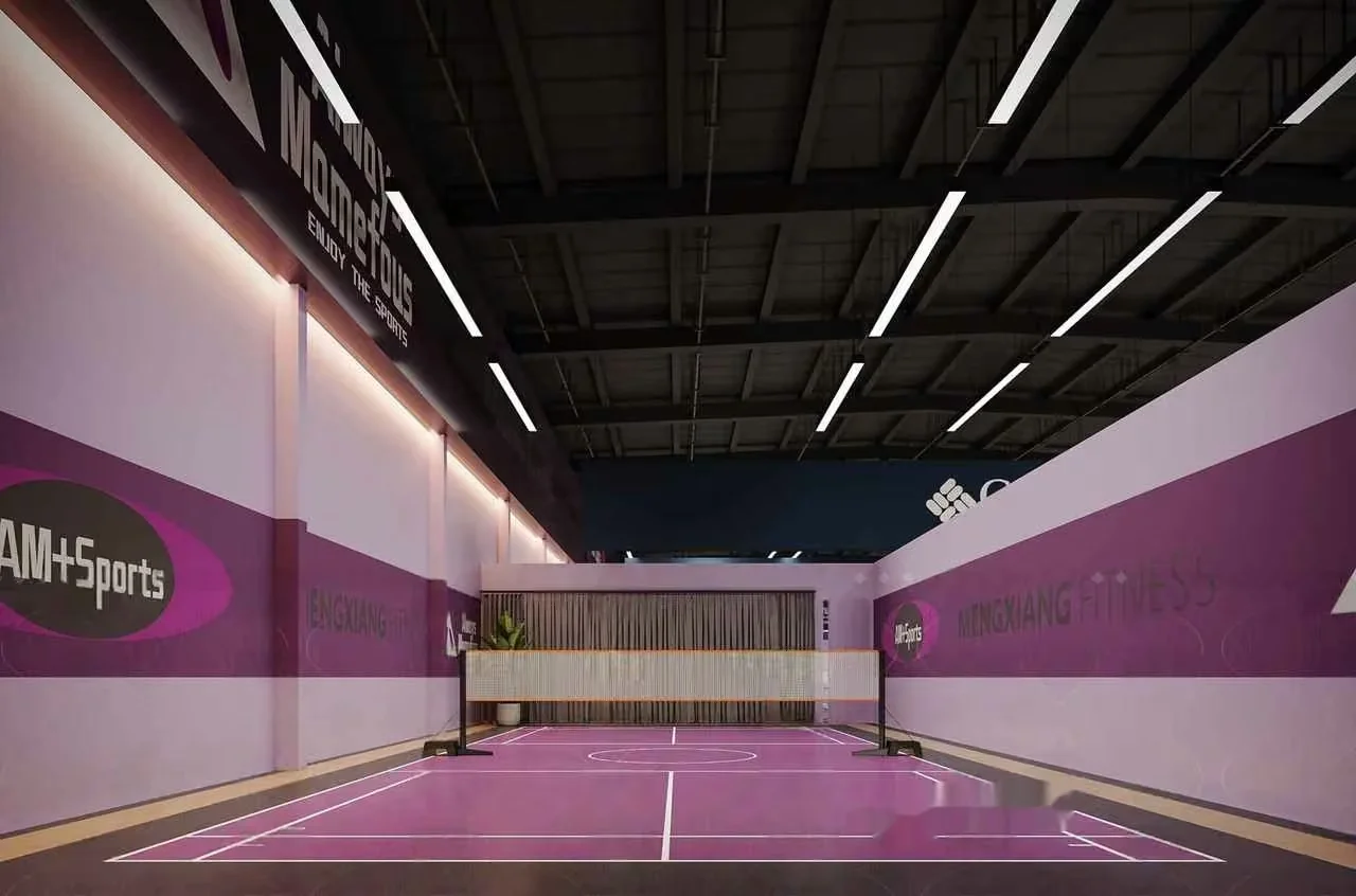 A Purple Sports Court 3D Model – 10210 – CORONA Render