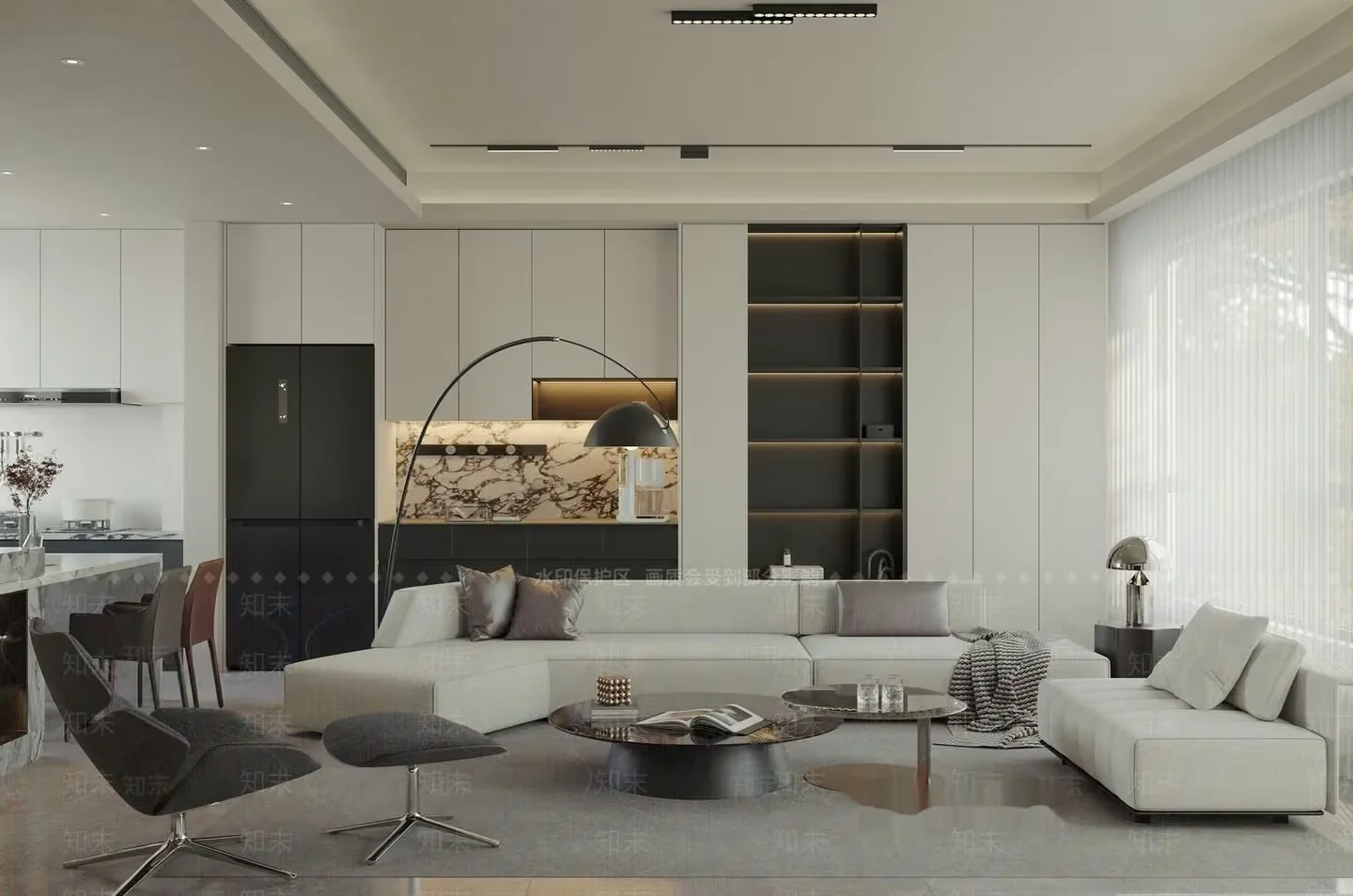 Modern Living Room 3D Model – 17165 – VRAY Render
