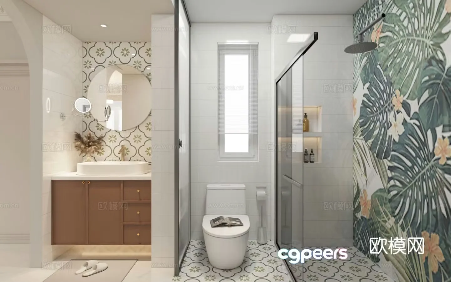 French bathroom bathroom 3d model