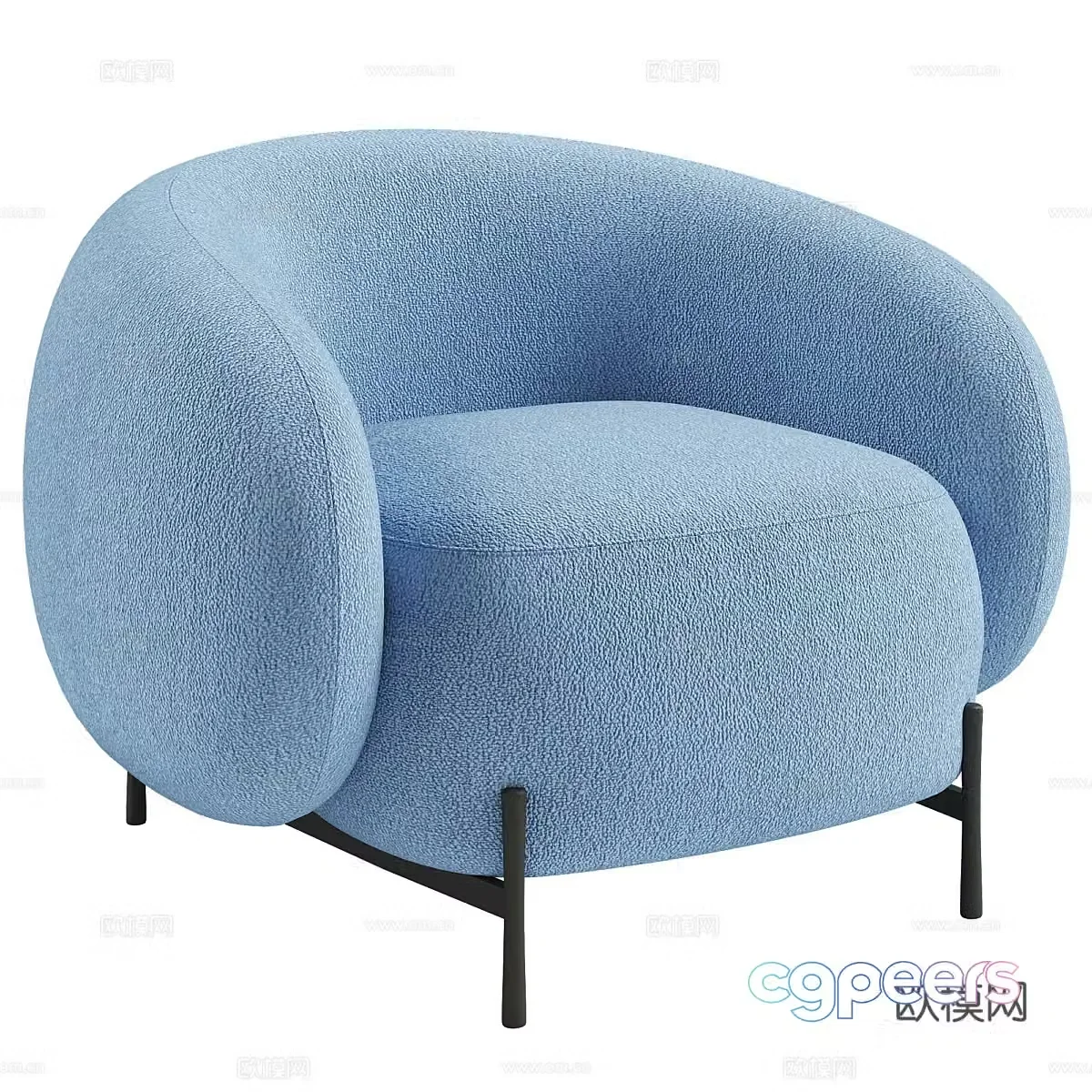Modern single sofa 3d model