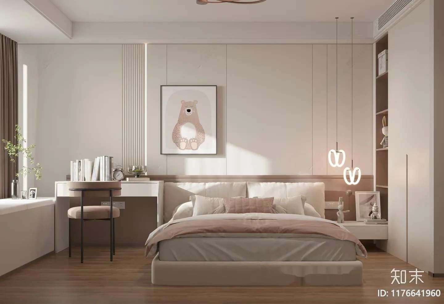 Cozy Modern Bedroom 3D Model – 17809 – CORONA Render