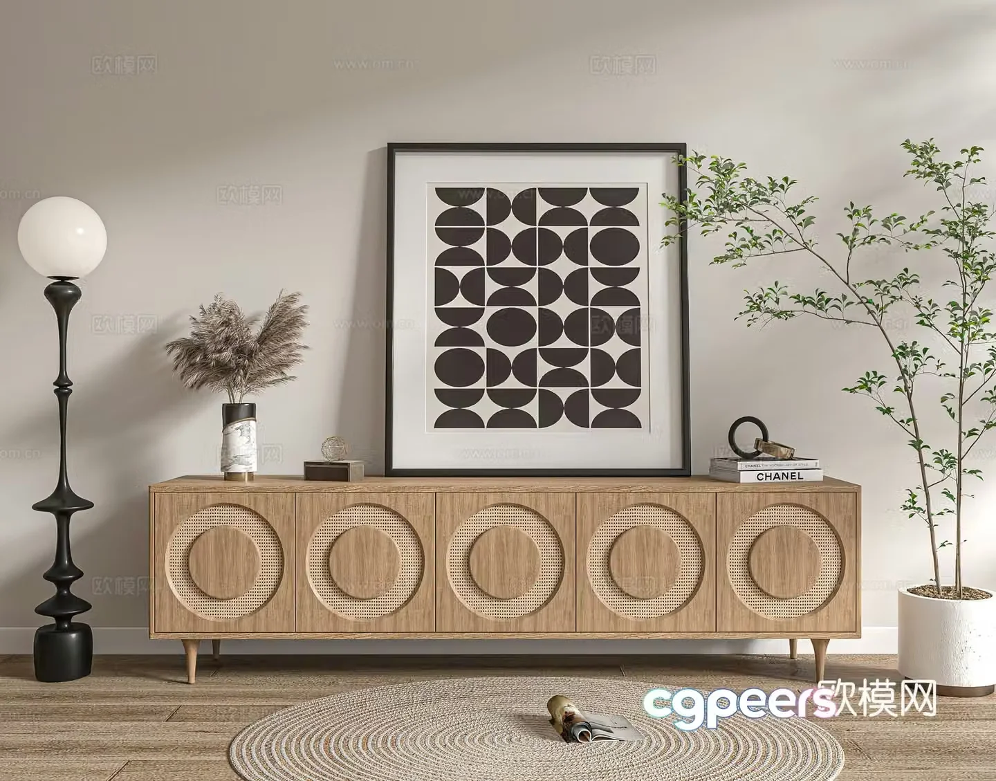 Living room TV cabinet 3d model