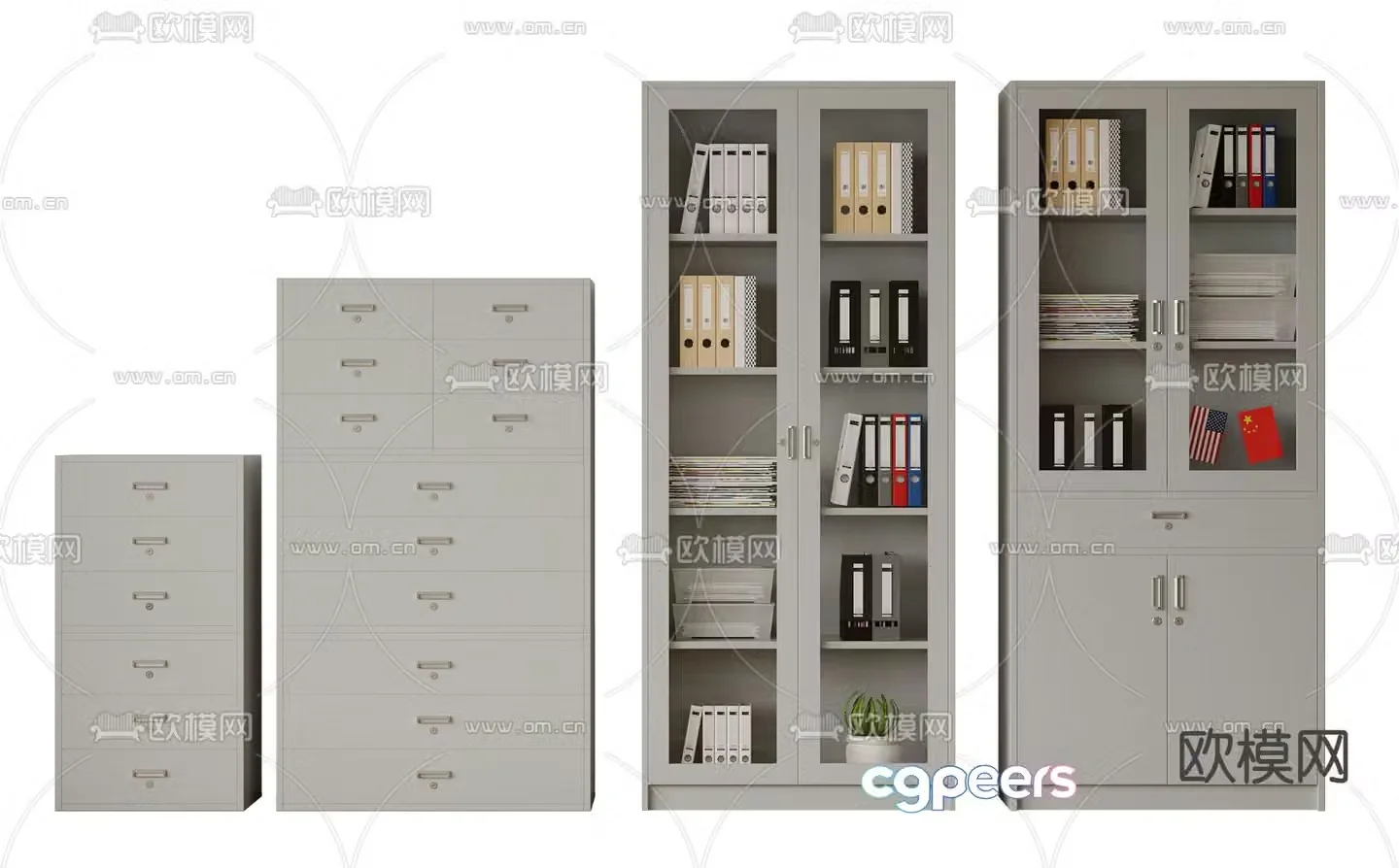 File cabinet filing cabinet metal cabinet information cabinet 3d model
