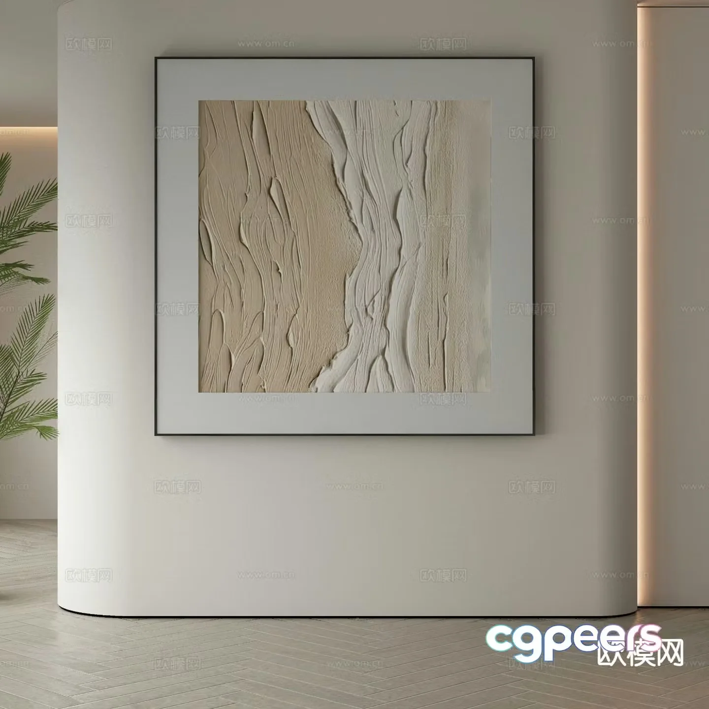 Modern hanging painting decorative painting 3d model