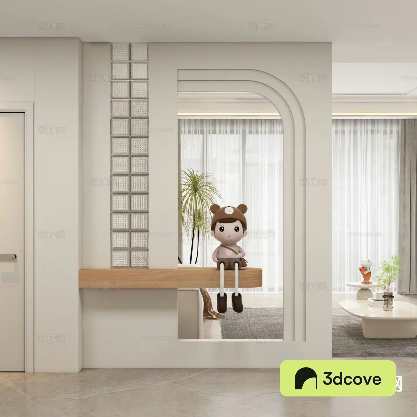 Cream style entrance hall aisle