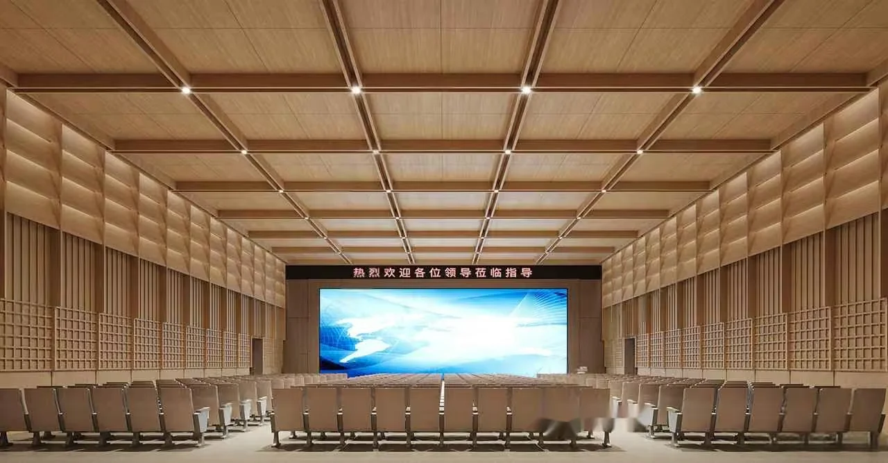 A Large Auditorium With A Stage And Seating 3D Model – 172 – VRAY Render