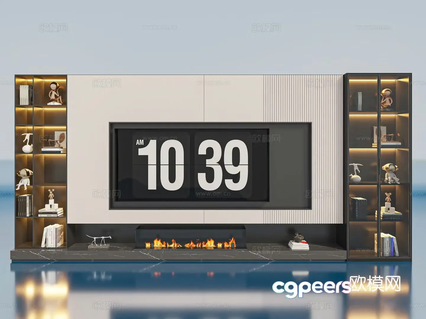TV background wall 3d model