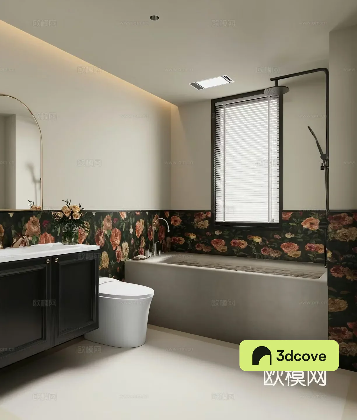 French cream style minimalist style bathroom