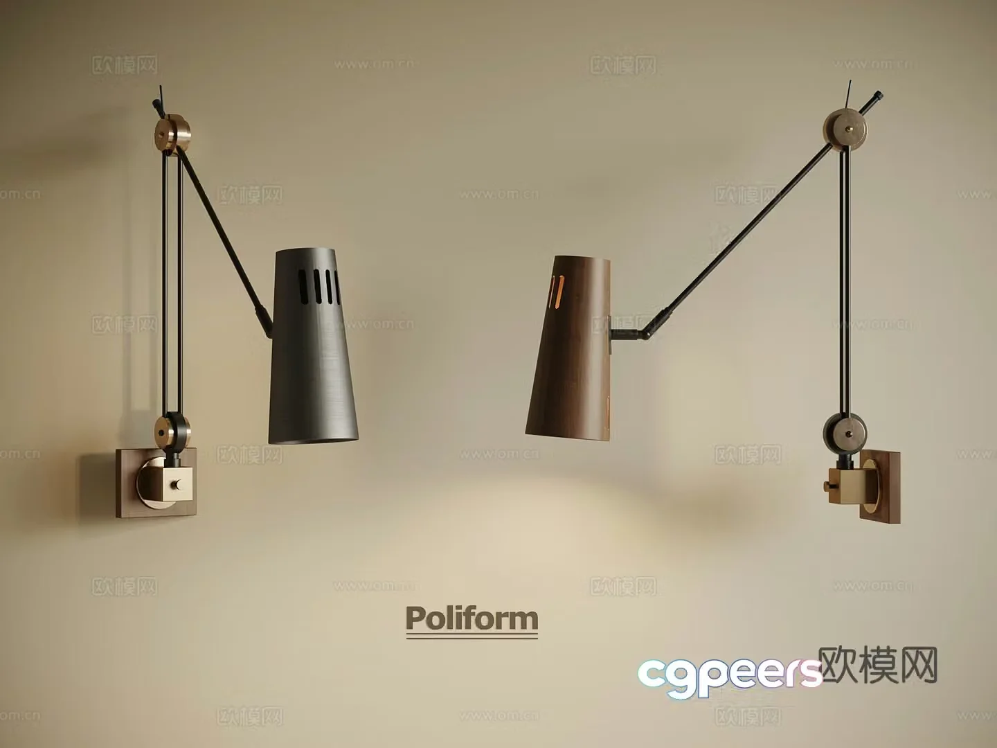3D model of medieval style wall light