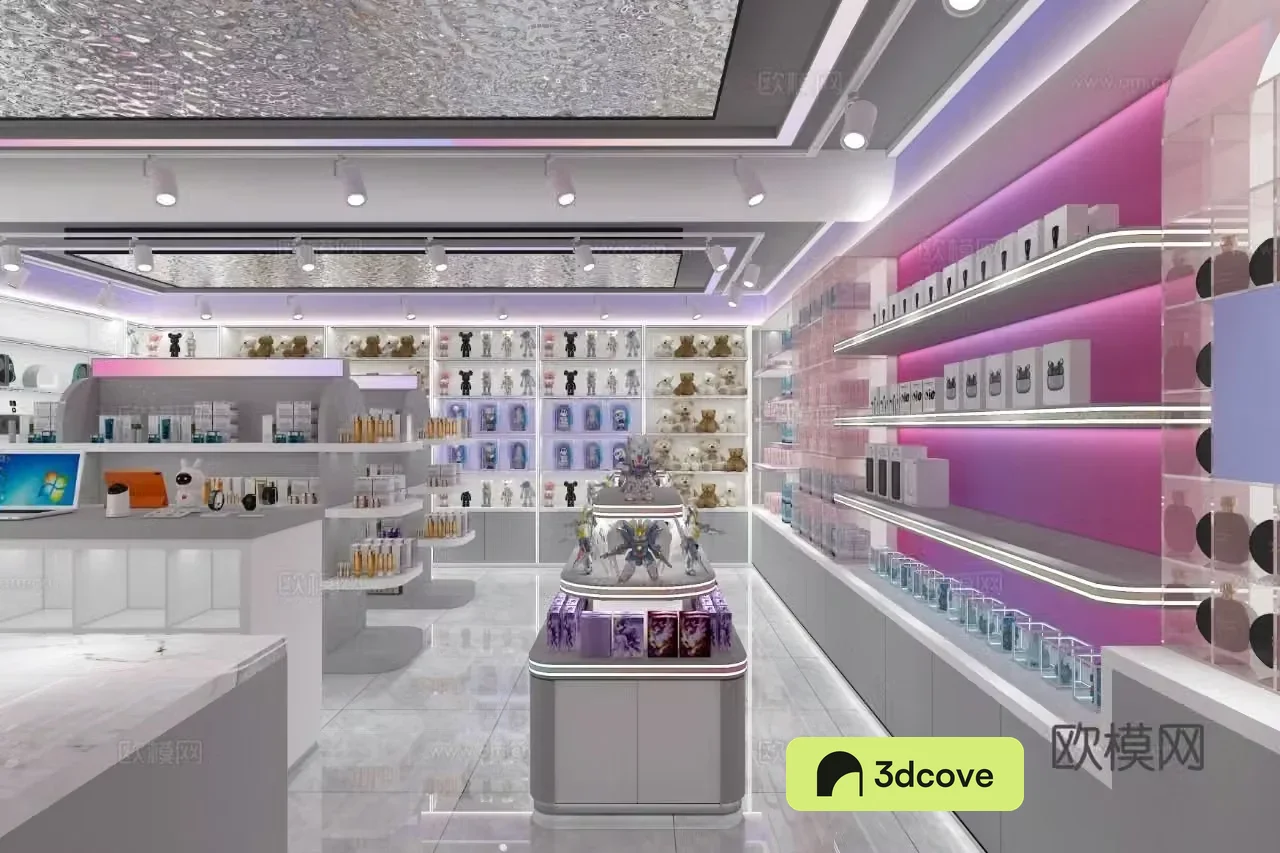 Modern trendy toy store handicraft store