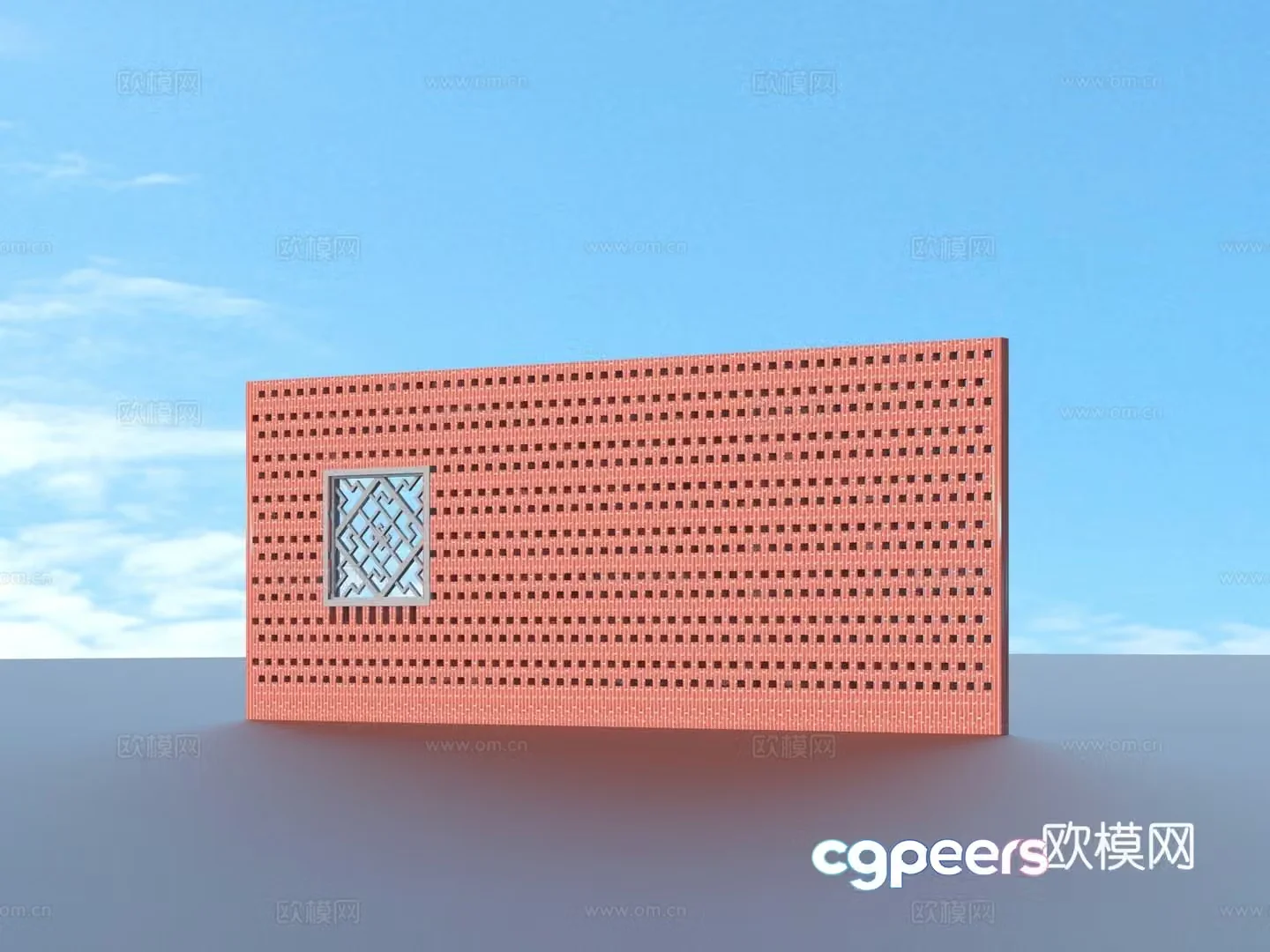 Brick wall Red brick wall Three-dimensional brick wall 3d model