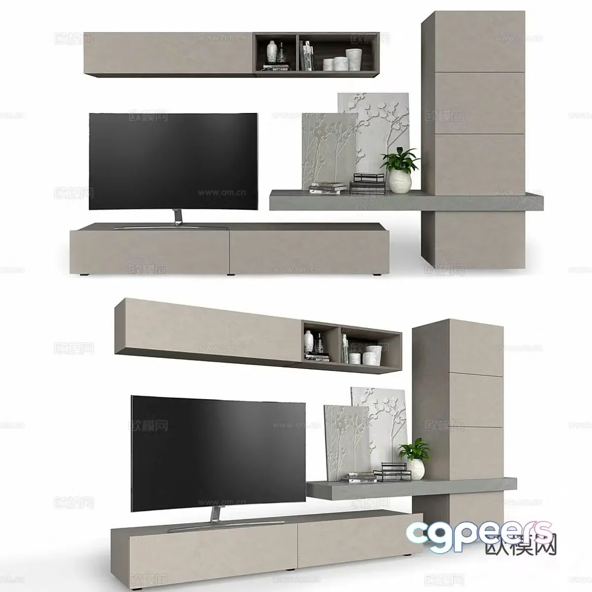 Modern TV cabinet base cabinet 3d model